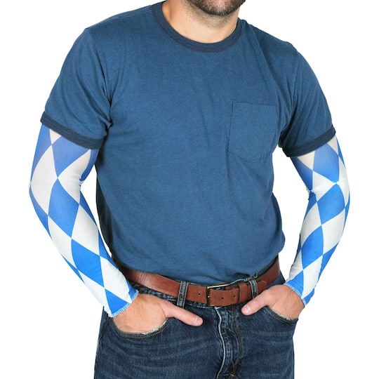 Beistle Blue & White Harlequin Oktoberfest Party Sleeves, 4ct. | Michaels®